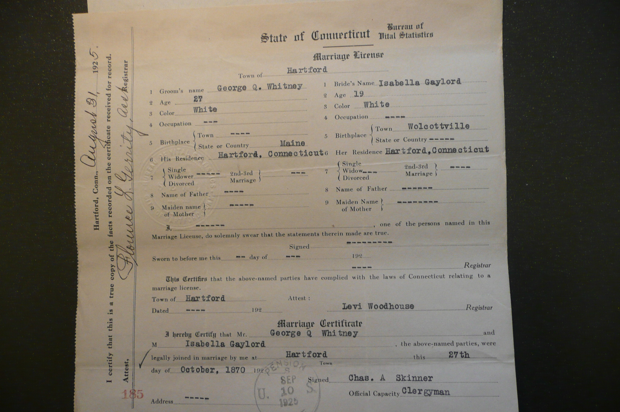 Marriage Record
