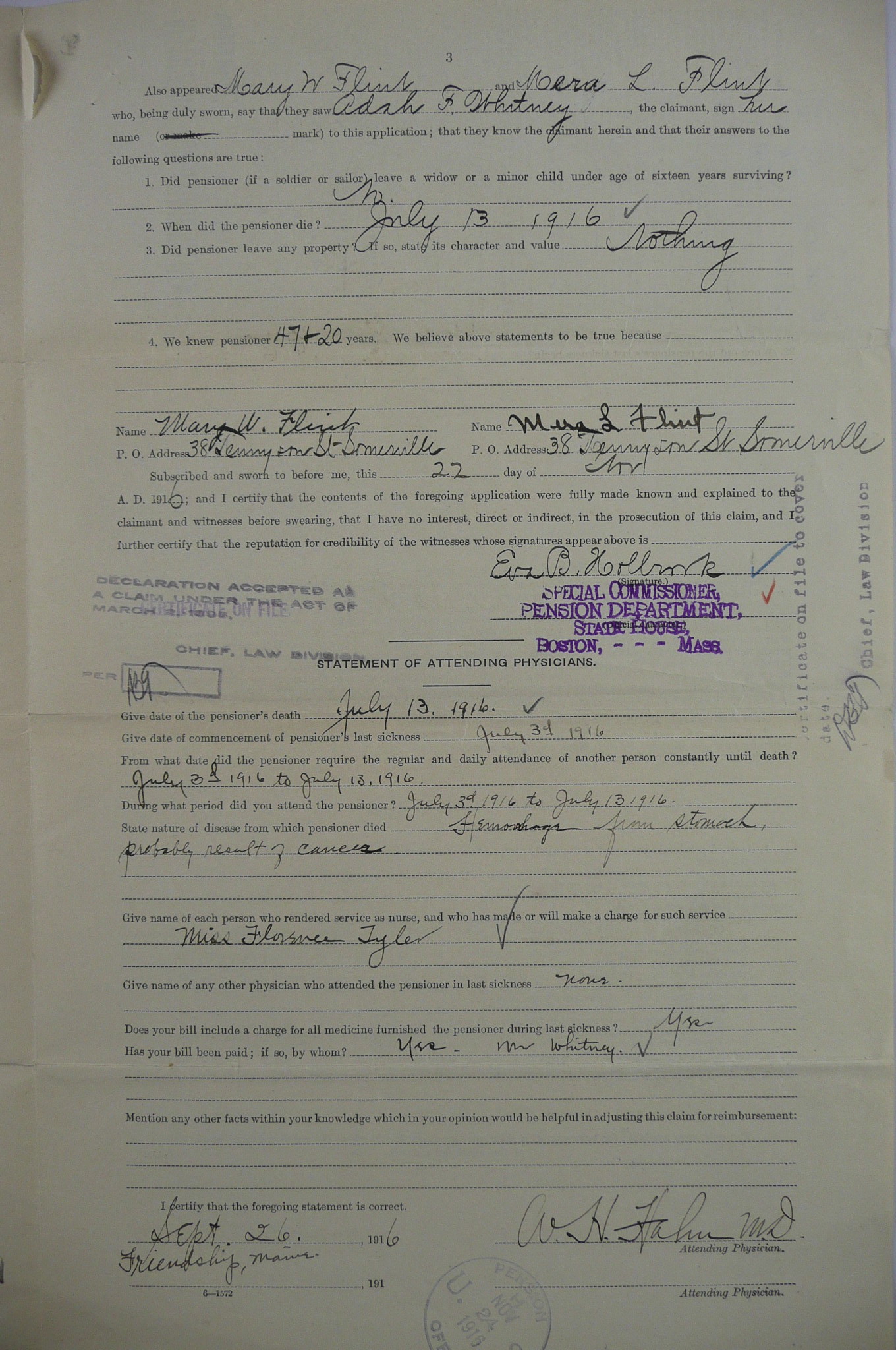 Application for Reimbursement, 3