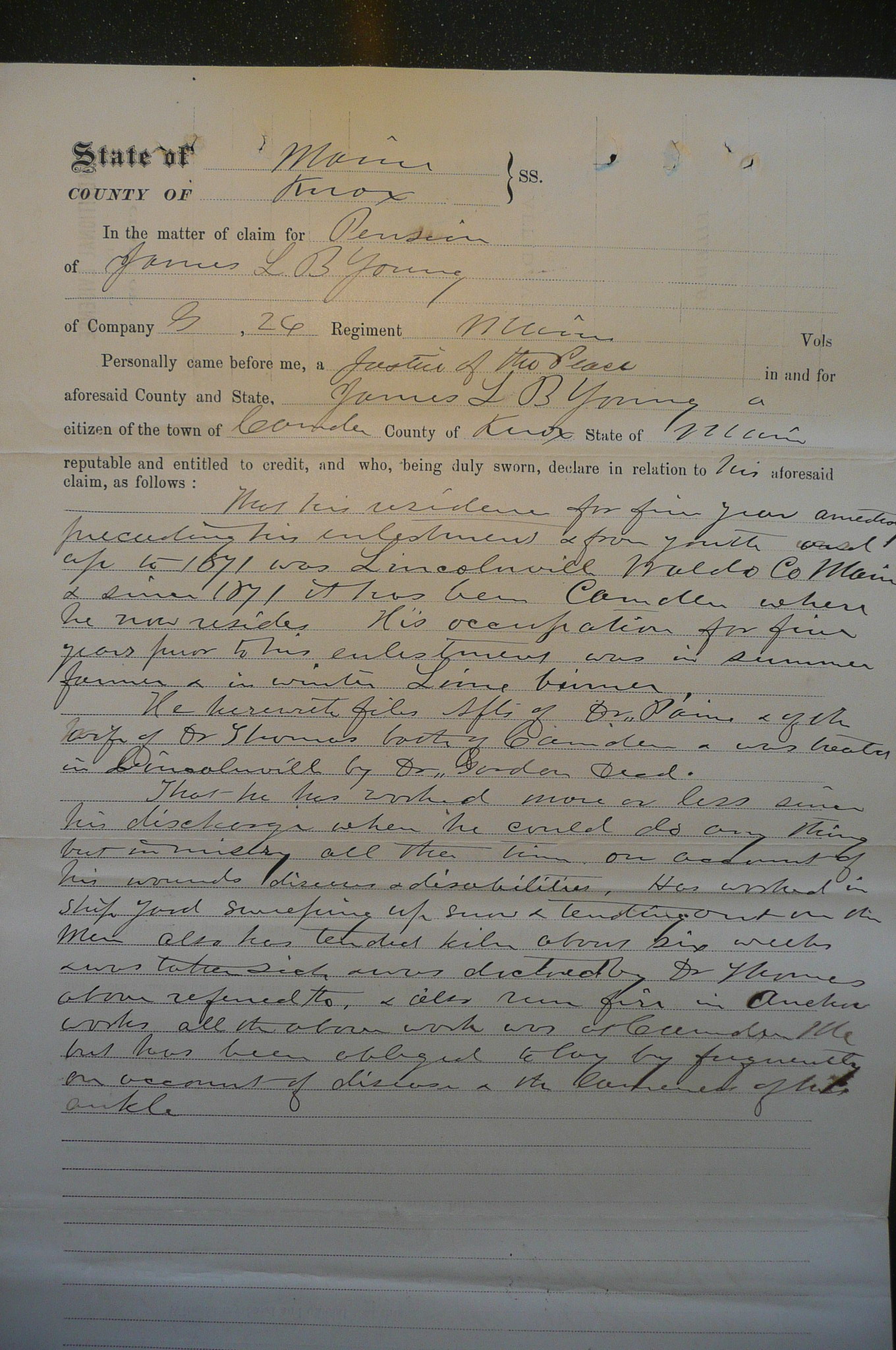Affidavit of James L. B. Young