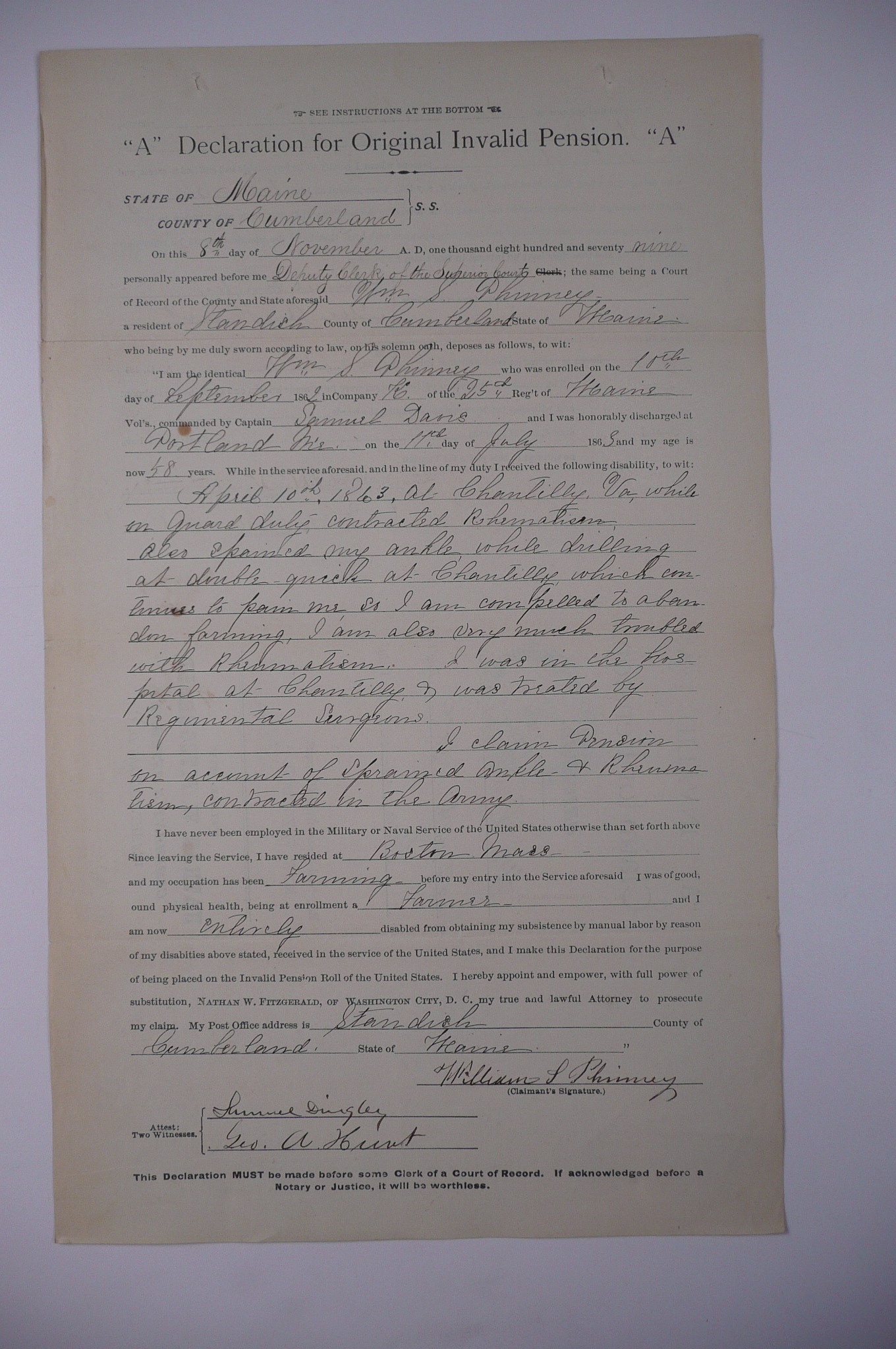 Declaration, 1879