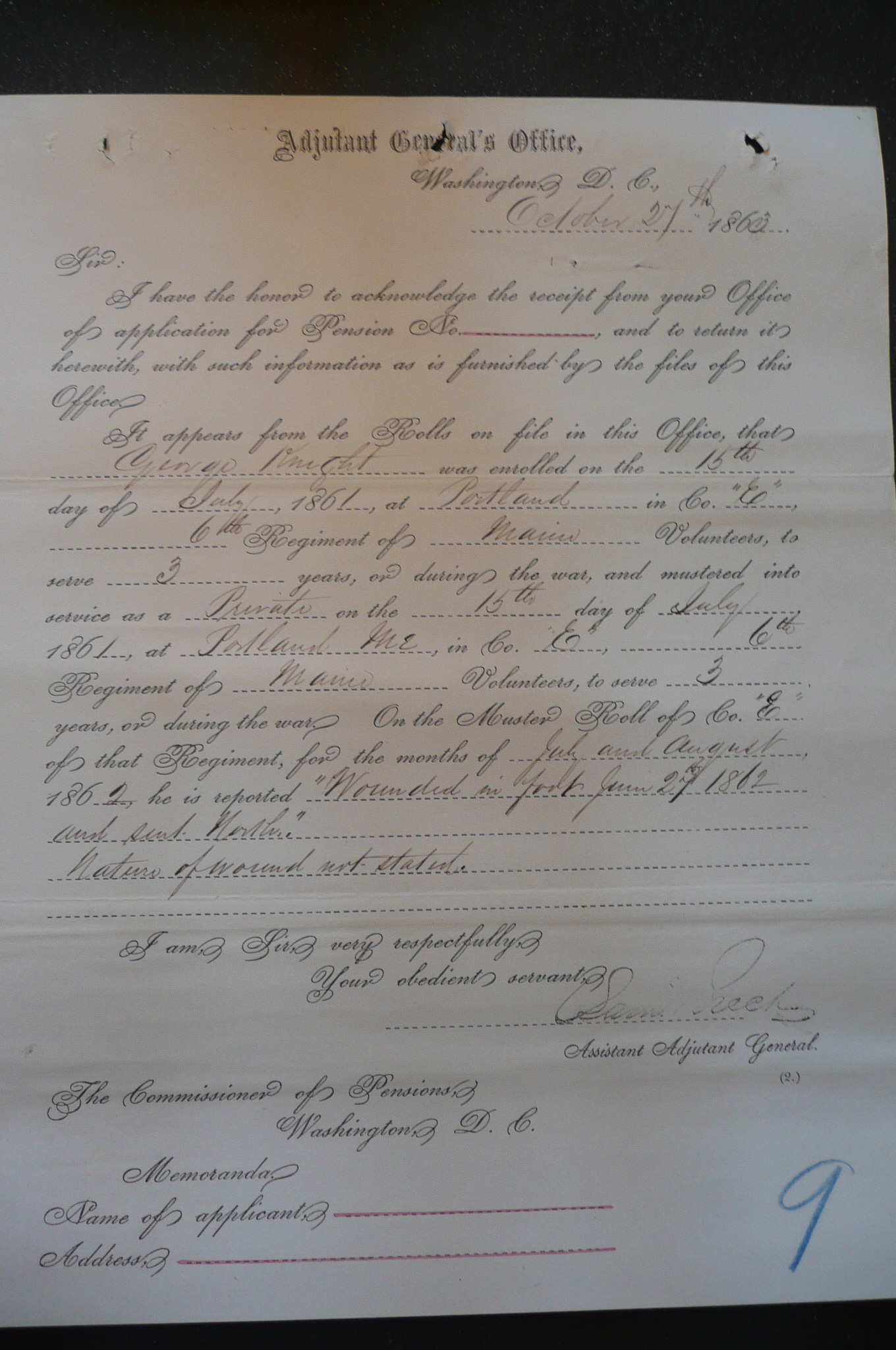 Adjutant General's Report, 1863