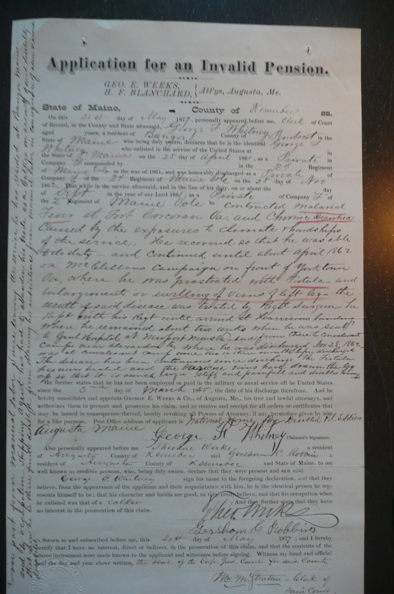 Soldier's Pension Application